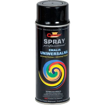 Barva v dozi, emajl črna sijajna RAL 9005 sprej 13006 AGTECH 400 ml