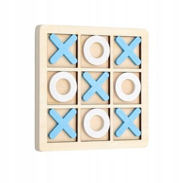 shumee IGRA TIC-TACTICS za otroke lesena PISARNA 14x14 cm modra
