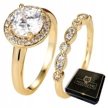 shumee Zlati POROČNI PRSTANI IZ JEKLA Par POZLAČENIH 17/19