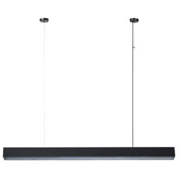 shumee Moderna viseča/stropna svetilka za jedilnico nad mizo, črna linearna, 120 cm, spremenljiva barva, LED 45 W, MIRA Light Prestige