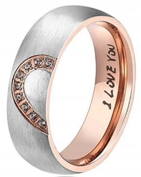 shumee POROČNI PRSTAN V OBLIKI SRCA IZ JEKLA 316L, št. 19