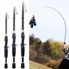 shumee TELESKOPSKA PALICA IZ OGLJIKOVIH VLAKEN Spinning 1,8 m 7 kosov MOČNA 8-25 g