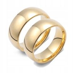 shumee KLASIČNI ZLATI POROČNI PRSTANI IZ JEKLA 316L, PAR, 2 čudovita kosa