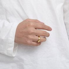 shumee KLASIČNI ZLATI POROČNI PRSTANI IZ JEKLA 316L, PAR, 2 čudovita kosa