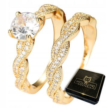 shumee Zlati POROČNI PRSTANI IZ JEKLA Par POZLAČENIH 17/19