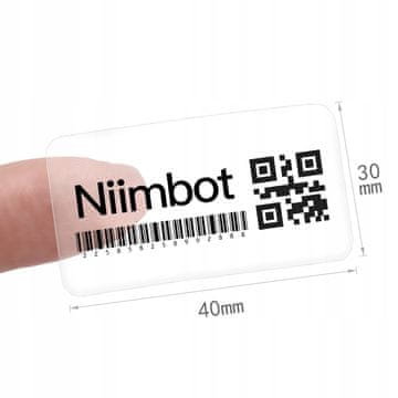 shumee Nalepke NIIMBOT serije B 40*30 mm PROZORNE