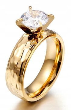 shumee ZLAT POROČNI PRSTAN IZ JEKLA 316L št. 19