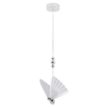 shumee Dekorativna kromirana viseča svetilka z metuljčkom, LED spremenljiva barva 8W MARIPOSA Light Prestige