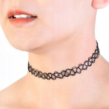 shumee KLASIČNA ČRNA GOTSKA OGRLICA CHOKER Gothic CH12