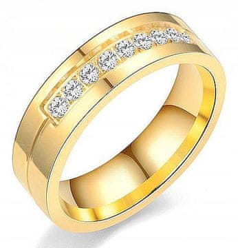 shumee ZLAT POROČNI PRSTAN IZ JEKLA 316L velikost 28