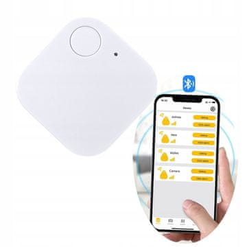 shumee Lokator predmetov za otroške ključe Bluetooth, iPhone, bele barve