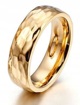 shumee ZLAT POROČNI PRSTAN IZ JEKLA 316L št. 17