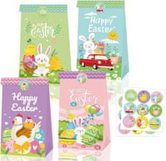 shumee Velikonočne papirnate darilne vrečke, okrasne, 22x12cm, 12 kosov.