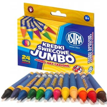 shumee Astra JUMBO voščene barvice 24 barv 9 mm/100 mm AS316118006
