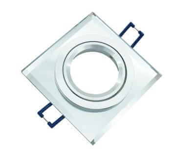 shumee Premična steklena reflektorska svetilka, belo ogledalo, GU10, kvadratna, ID-1036 Idealed