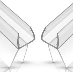 shumee Tesnilo za tuš vrata, spodnji trak 6-8 mm, 100 cm, 2 kosa.