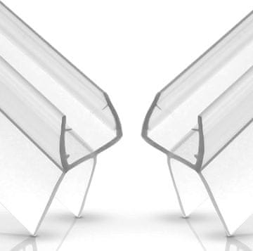 shumee Tesnilo za tuš vrata, spodnji trak 6-8 mm, 100 cm, 2 kosa.