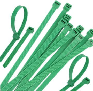 shumee Kabelske vezice, kabelske vezice, kabelske objemke, 500 kosov, 4 x 200 mm zelene