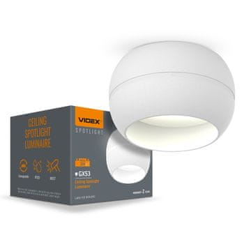 VIDEX Vgradna stropna svetilka GX53 Spotlight Videx bela