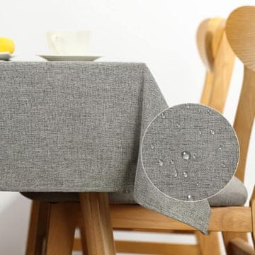 shumee Prt, vodoodporen, pralni, blago, siv, 90x90 cm