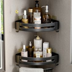 shumee DVOJNA KOTNA POLICA ZA TUŠ KOPALNICO