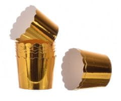 Visoki papirnati modelčki za kolačke GOLD 50x48 mm / 50 kosov
