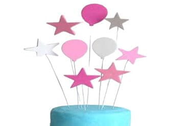shumee Okrasek za torto iz balonov - Okrasek za zvezdice