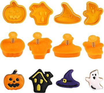 shumee Modelčki za piškote za noč čarovnic, 4 kosi, 4 vzorci