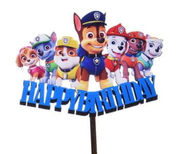 Akrilni okrasek za rojstni dan Paw Patrol