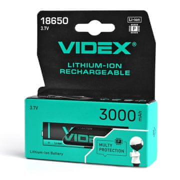 shumee 1 kos. Videx 3,7 V 3000 mAh 18650-P varna litij-ionska baterija