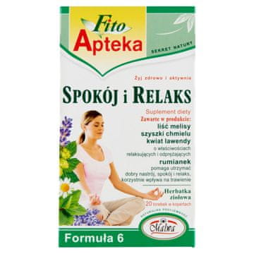 shumee Fito Apteka Prehransko dopolnilo zeliščni čaj za pomiritev in sprostitev 40 g (20 x 2 g)