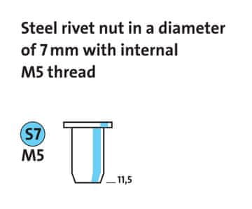 shumee Jeklene zakovične matice SM5/11,5 NOVUS [10 kosov]