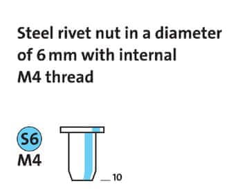 shumee Jeklene zakovične matice SM4/10,5 NOVUS [10 kosov]
