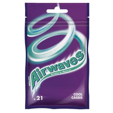 shumee Žvečilni gumi Airwaves Cool Cassis brez sladkorja 29 g (21 dražejev)