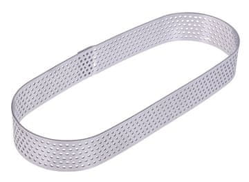 shumee Model za tartlete z perforiranim robom 15x5xv2cm ovalni rob za torto