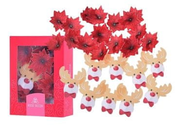 shumee Božični okraski iz oblatov SEVERNI JELENI IN ZVEZDA IZ BETLEHEMA 27 kosov