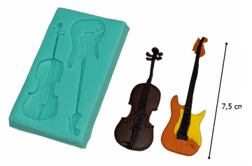 shumee Silikonski kalup za kitaro in violino