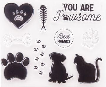 shumee Prozorni štampiljke za scrapbooking, motiv mačke, komplet 10 kosov