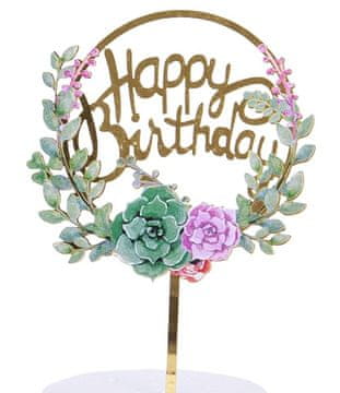 shumee Akrilne rože za torto za rojstni dan