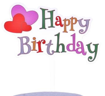 shumee Barvit akrilni okrasek za torto "Vse najboljše"