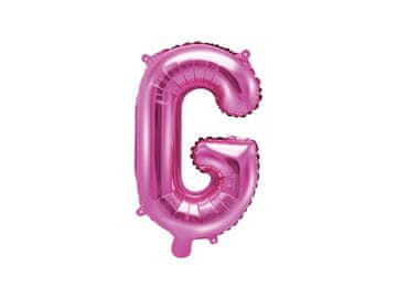 PartyDeco Folija balon črka "G" temno roza 35 cm
