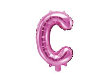 PartyDeco Folija balon črka "C" temno roza 35 cm