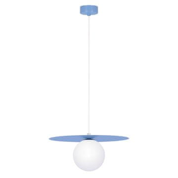 shumee Viseča svetilka z modrim diskastim senčnikom Ø25cm ROBIN 1xG9 10W K-5446 Kaja