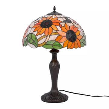 shumee Velika vitražna namizna svetilka Tiffany s sončnicami SUNFLOWER K-G16814 Kaja