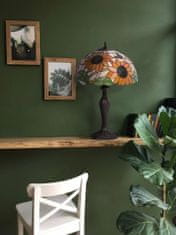 shumee Velika vitražna namizna svetilka Tiffany s sončnicami SUNFLOWER K-G16814 Kaja