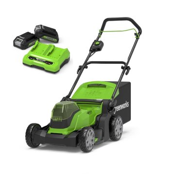 shumee 2x24V akumulatorska kosilnica 41 cm G24X2LM41K2x komplet dvojnih polnilnikov + 2 x 2Ah bateriji