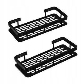 shumee Kovinska POLICA ZA TUŠ Črna LOFT Dvojna 2x