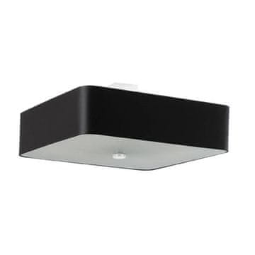 SOLLUX lighting Stropna svetilka, kvadratni senčnik, črna, 55 x 25 cm, LOKKO, 5xE27, 15W, SL.0826, Sollux Lighting