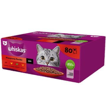 shumee Whiskas mačja hrana Classic Meals v omaki 80 x 85 g