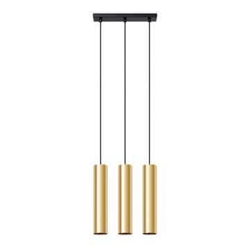 SOLLUX lighting Zlata viseča svetilka s tremi cevmi LAGOS 3xGU10 10W SL.1201 Sollux Lighting